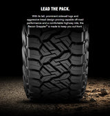 17x9 Steel Wheel with 285/70/R17 Nitto Recon Grappler A/T Tire Set & NFC Pressure Sensor | 2005-2023 Toyota Tacoma 2WD/4WD 6 Lug Models