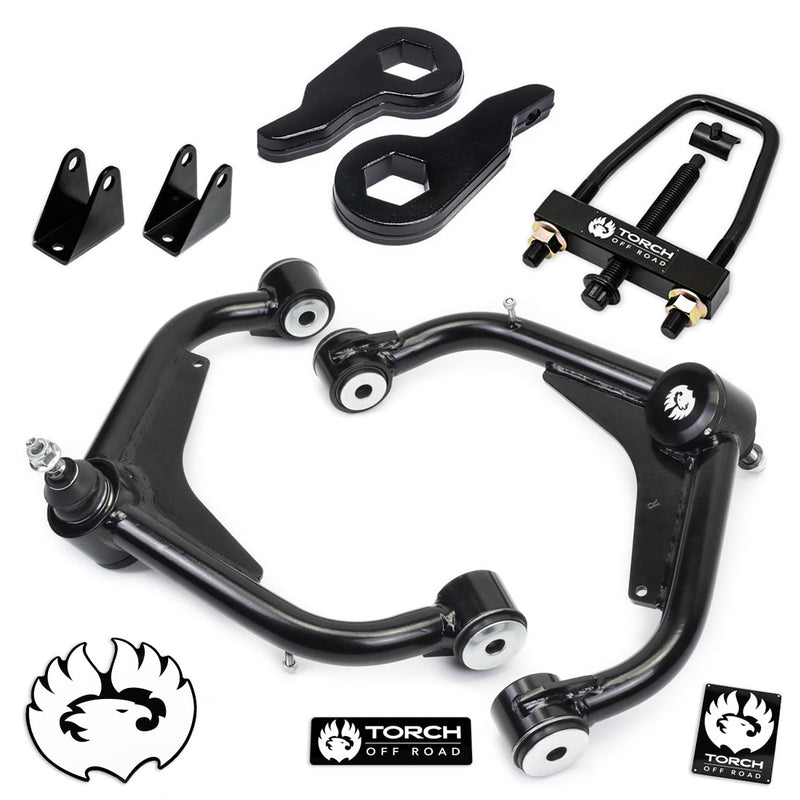 2001-2010 Chevy/GMC Silverado Sierra 2500 3500 3" Front Lift Kit Shock Extenders Torsion Tool Upgraded Upper Control Arms