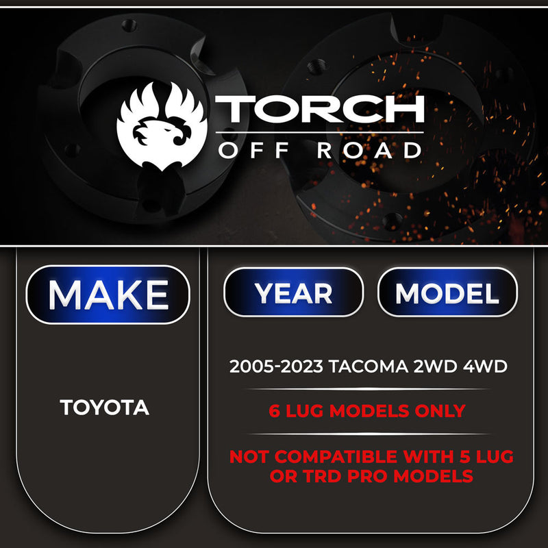 2005-2023 Toyota Tacoma Extended Rear Shocks (2"-4" Lift)
