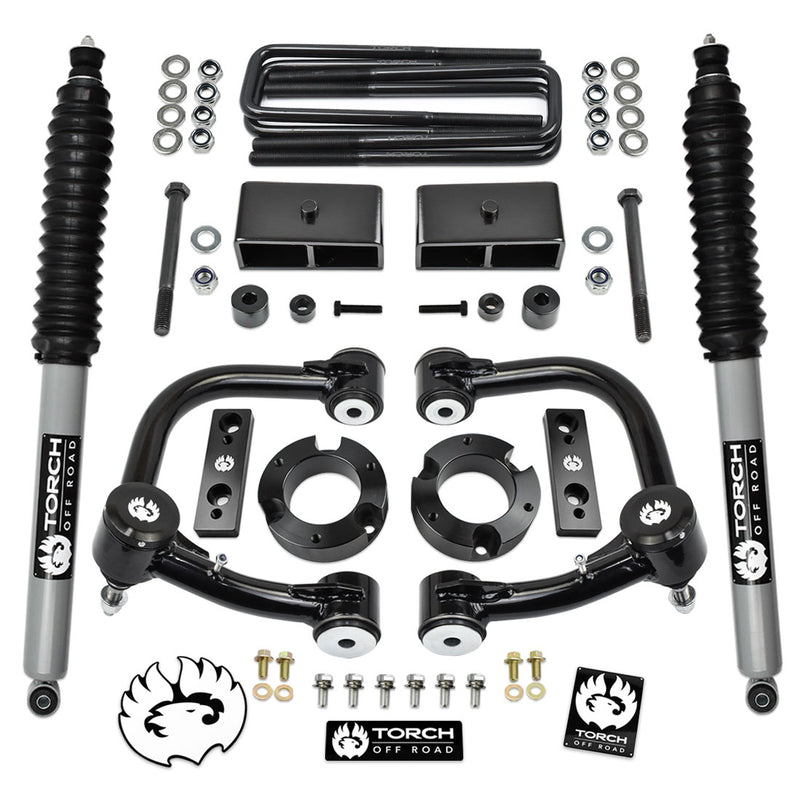 2005-2023 Toyota Tacoma 3" Front Full Lift Kit w/ Differential Drop, Extended Rear Shocks, Sway Bar Relocation Kit, and Upper Control Arms