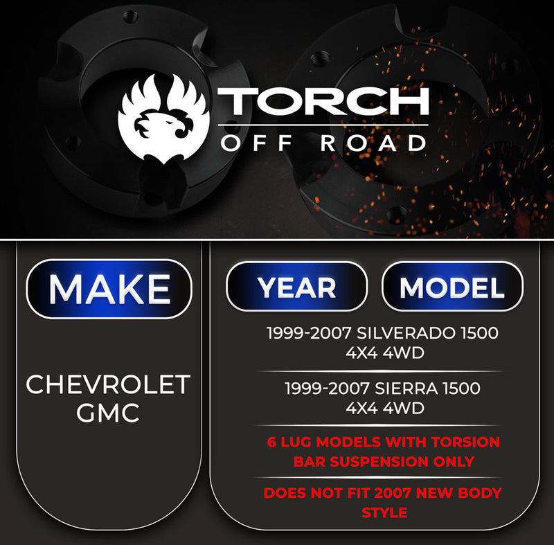 1999-2007 Chevy/GMC Silverado Sierra 1500 Extended Shocks Kit