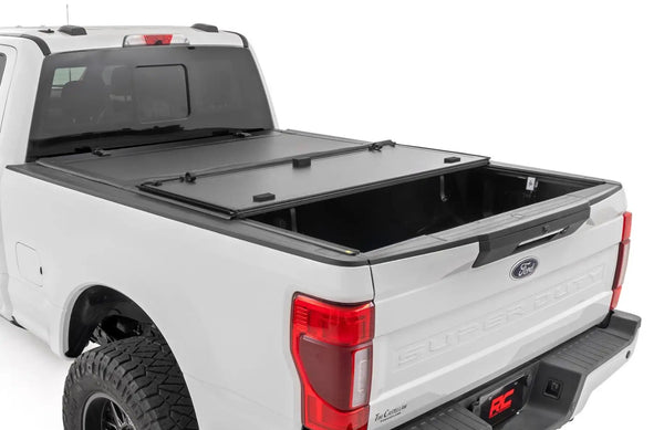 Hard Tri-Fold Flip Up Bed Cover | 6'10" Bed | Ford F-250/F-350 Super Duty (17-23)