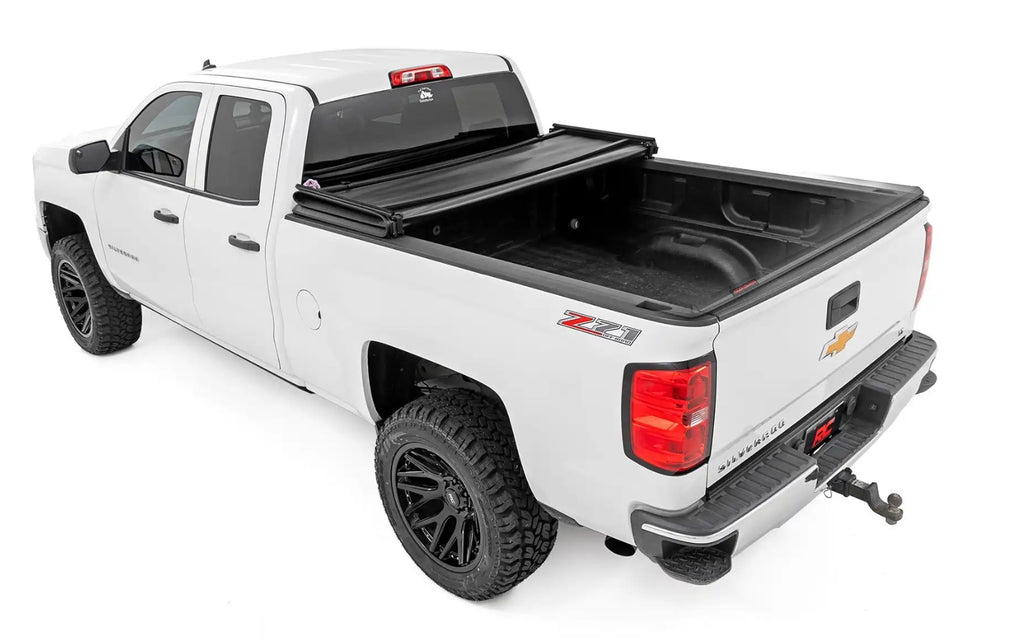 6.5FT FRP 4Fold Hard Bed Tonneau Cover For 2014-2026 Chevy Silverado Sierra 1500 6.5FT FRP 4Fold Hard Bed Tonneau Cover For 2014-2026 Chevy Silverado Sierra 1500