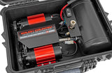 Portable Twin Motor Air Compressor w/Carry Case | 12 Volt | 150PSI | 6.16 CFM