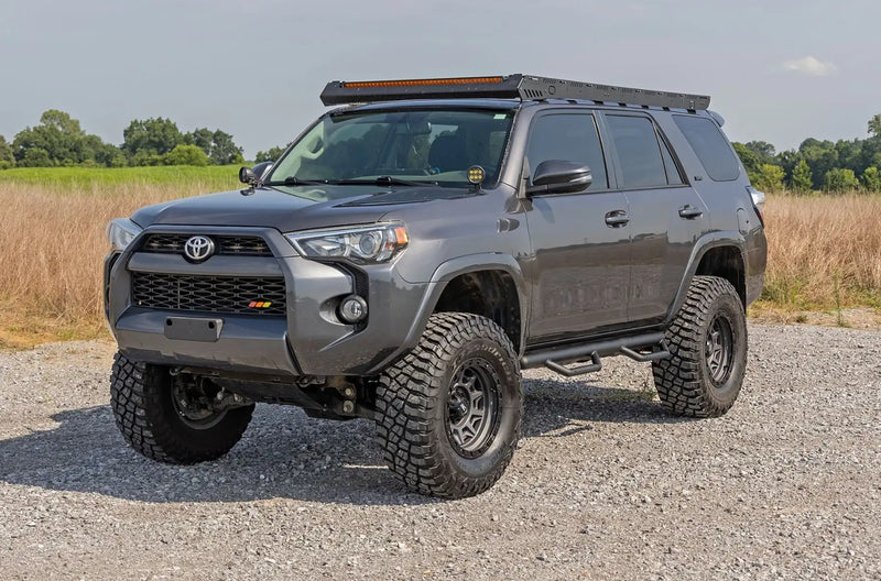thumbnail image 2 of Black Drop Down Side Step Nerf Bars For 2010-2024 Toyota 4Runner – 3" Bar, 4" Step, Heavy Duty Steel 2 of 2