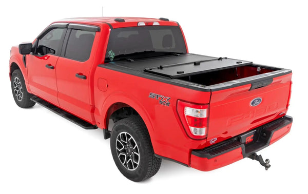 Hard Tri-Fold Flip Up Bed Cover | 5'7" Bed | Ford F-150 (15-20)