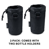 TORCH Everyday Carry Gear - MOLLE Bottle Holder | Black 2-Pack