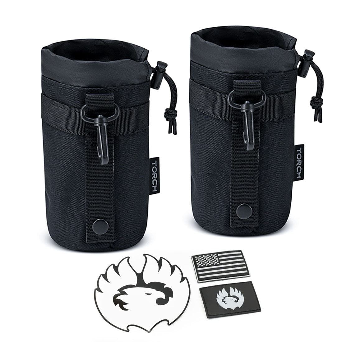 TORCH Everyday Carry Gear - MOLLE Bottle Holder | Black 2-Pack – Torch ...
