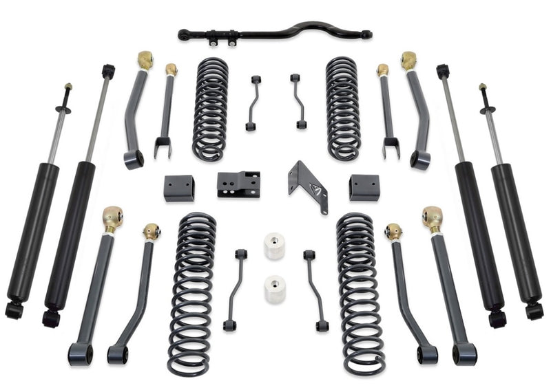2007-2018 Jeep Wrangler JK 2WD/4WD 4.5" Coil Lift Kit w/ Front Track Bar, Adjustable Arms & MaxTrac Shocks
