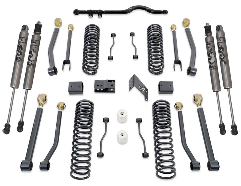 2007-2018 Jeep Wrangler JK 2WD/4WD 4.5" Coil Lift Kit w/ Front Track Bar, Adjustable Arms & FOX Shocks