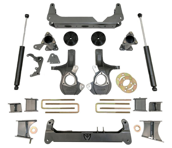 2014-2016 Chevy Silverado 1500 4WD w/ Cast Steel Suspension 7/5" Lift Kit w/ MaxTrac Shocks