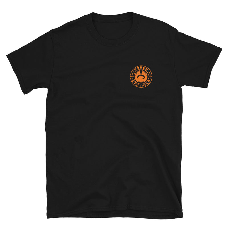 Short-Sleeve Unisex T-Shirt (Orange + Graphic)
